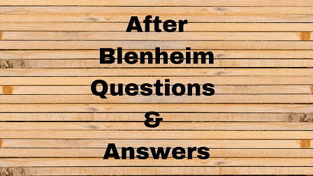 After Blenheim Questions & Answers