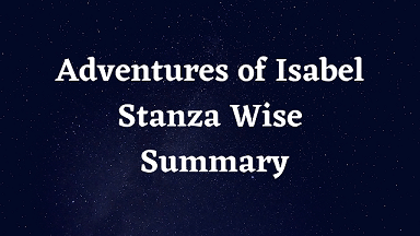 Adventures of Isabel Stanza Wise Summary