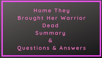 Home They Brought Her Warrior Dead Summary & Questions & Answers