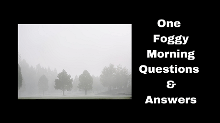 One Foggy Morning Questions & Answers