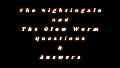 The Nightingale and The Glow Worm Questions & Answers