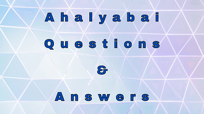 Ahalyabai Questions & Answers