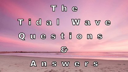 The Tidal Wave Questions & Answers