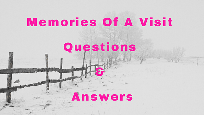 Memories Of A Visit Questions & Answers
