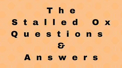 The Stalled Ox Questions & Answers