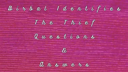 Birbal Identifies The Thief Questions & Answers
