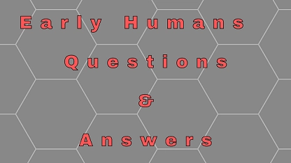 Early Humans Questions & Answers