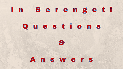 In Serengeti Questions & Answers