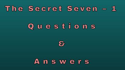 The Secret Seven – 1 Questions & Answers