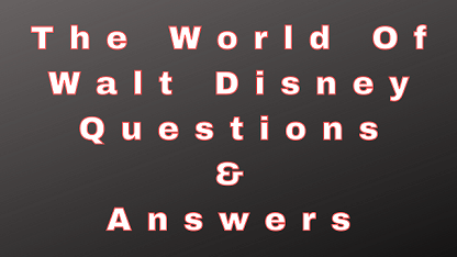The World Of Walt Disney Questions & Answers