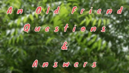 An Old Friend Questions & Answers