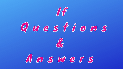 If Questions & Answers