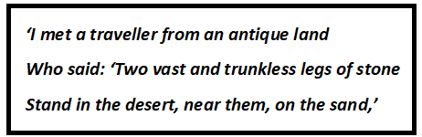 Ozymandias Questions & Answers