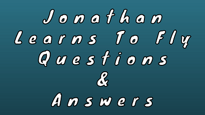 Jonathan Learns To Fly Questions & Answers
