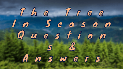 The Tree in Season Questions & Answers
