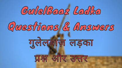 GulelBaaz Ladka Questions & Answers गुलेलबाज़ लड़का प्रश्न और उत्तर