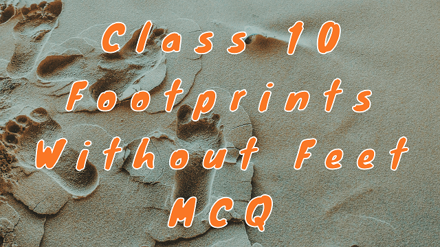 Class 10 Footprints Without Feet MCQ