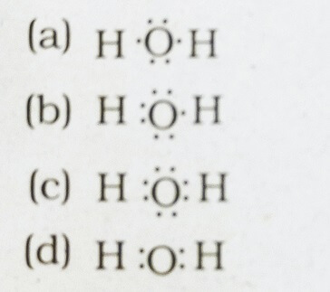 Dot Structure Of Water Molecule