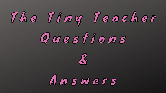 The Tiny Teacher Questions & Answers