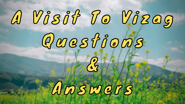 A Visit To Vizag Questions & Answers