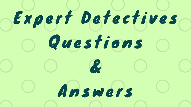 Expert Detectives Questions & Answers