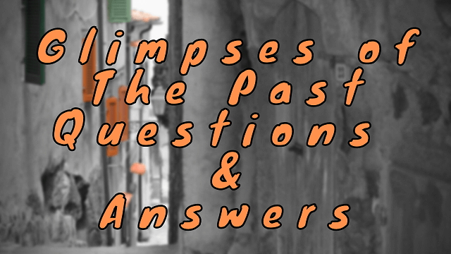 Glimpses of The Past Questions & Answers