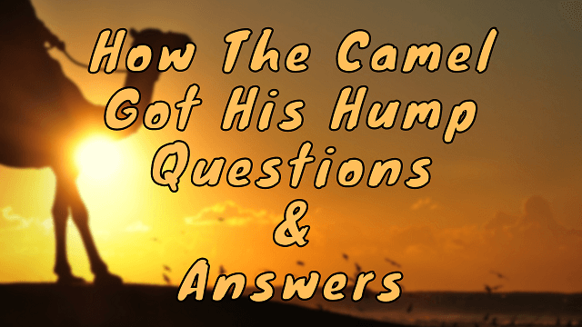 How The Camel Got His Hump Questions & Answers