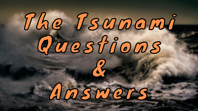 The Tsunami Questions & Answers
