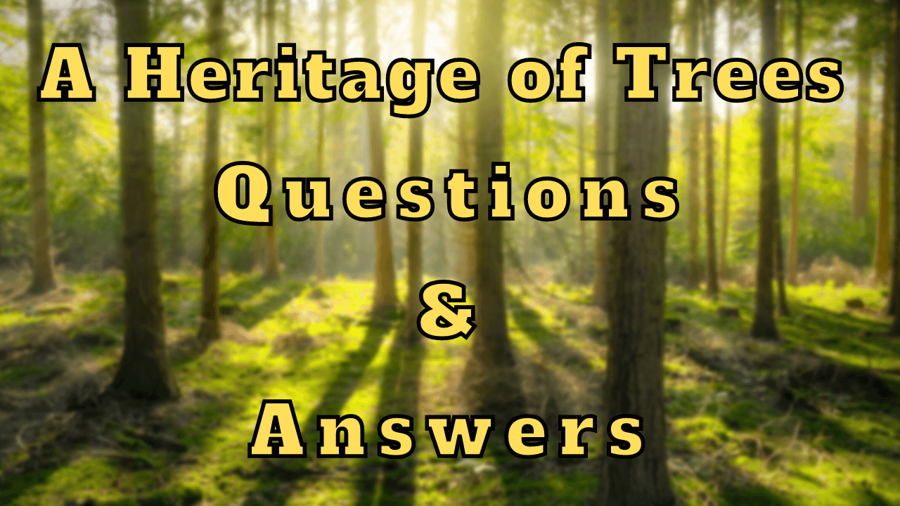 A Heritage of Trees Questions & Answers WittyChimp