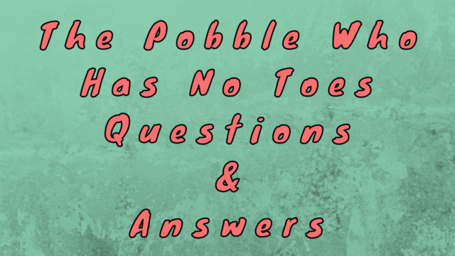 The Pobble Who Has No Toes Questions & Answers