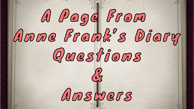 the diary of anne frank essay