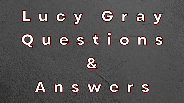 lucy gray by william wordsworth poem