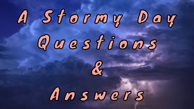 A Stormy Day Questions & Answers