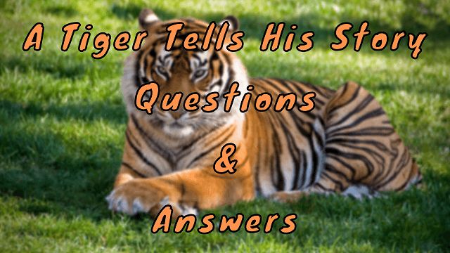 A Tiger Tells His Story Questions & Answers