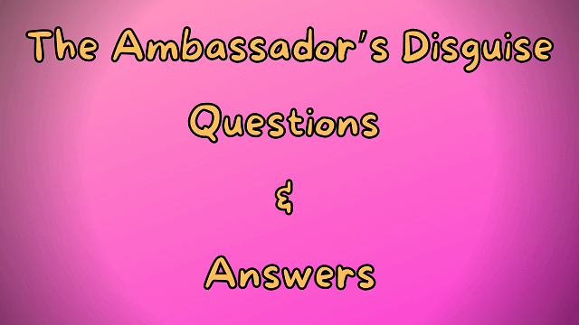 The Ambassador’s Disguise Questions & Answers