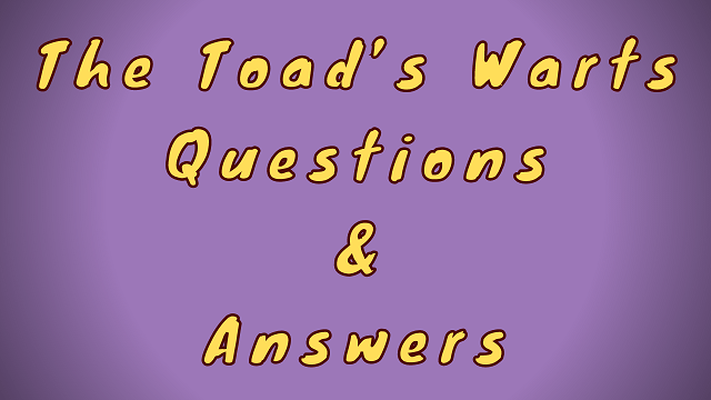 The Toad’s Warts Questions & Answers