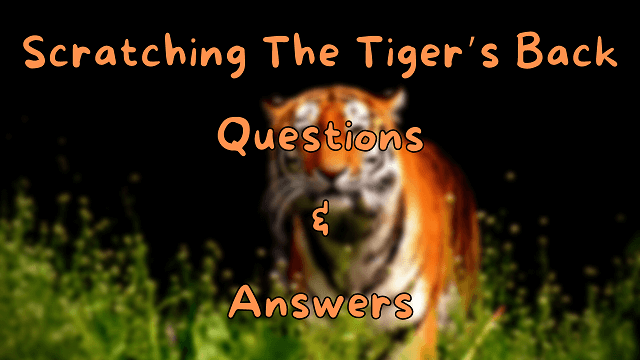 Scratching the Tiger’s Back Questions & Answers