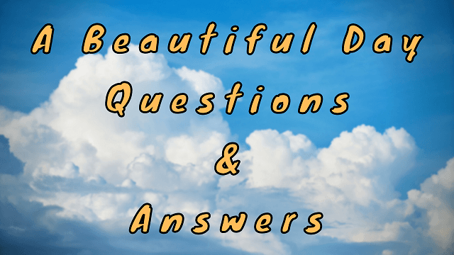 A Beautiful Day Questions & Answers