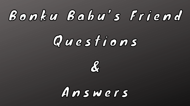 Bonku Babu’s Friend Questions & Answers
