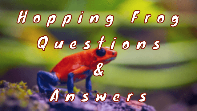 Hopping Frog Questions & Answers