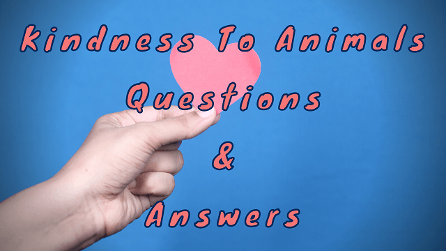Kindness To Animals Questions & Answers