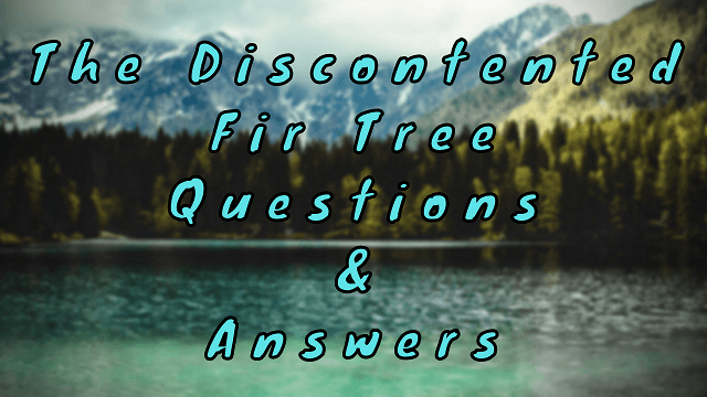 The Discontented Fir Tree Questions & Answers