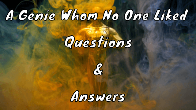 A Genie Whom No One Liked Questions & Answers