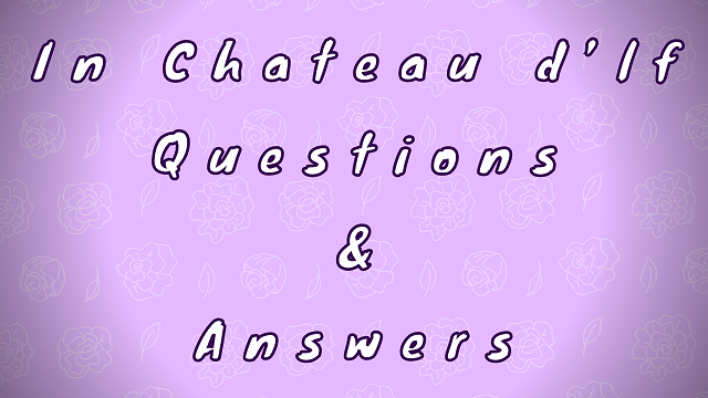 In Chateau d’lf Questions & Answers