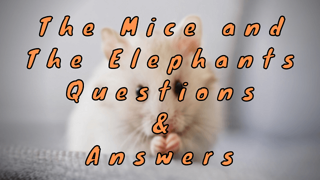 The Mice and The Elephants Questions & Answers
