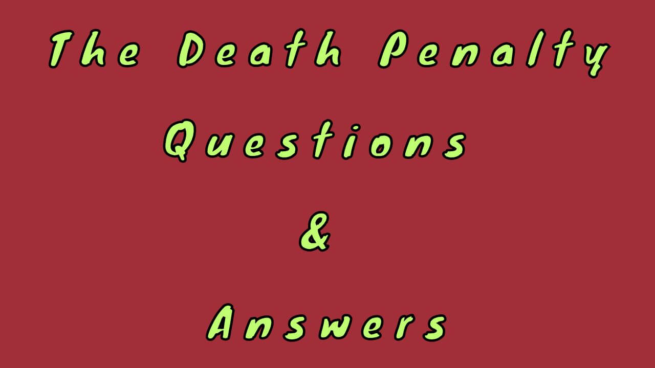 critical thinking questions about the death penalty