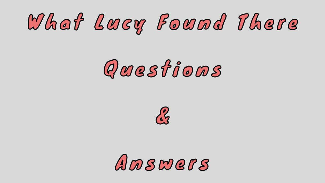 What Lucy Found There Questions & Answers