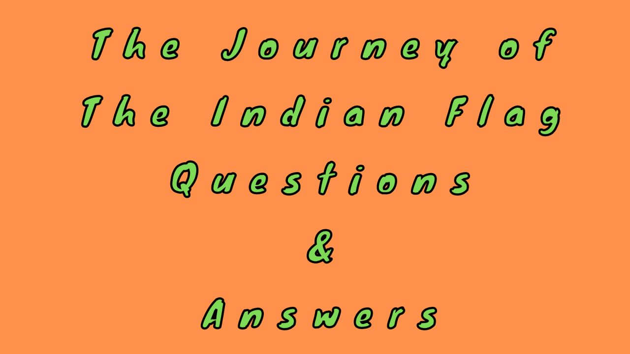 The Journey of The Indian Flag Questions & Answers