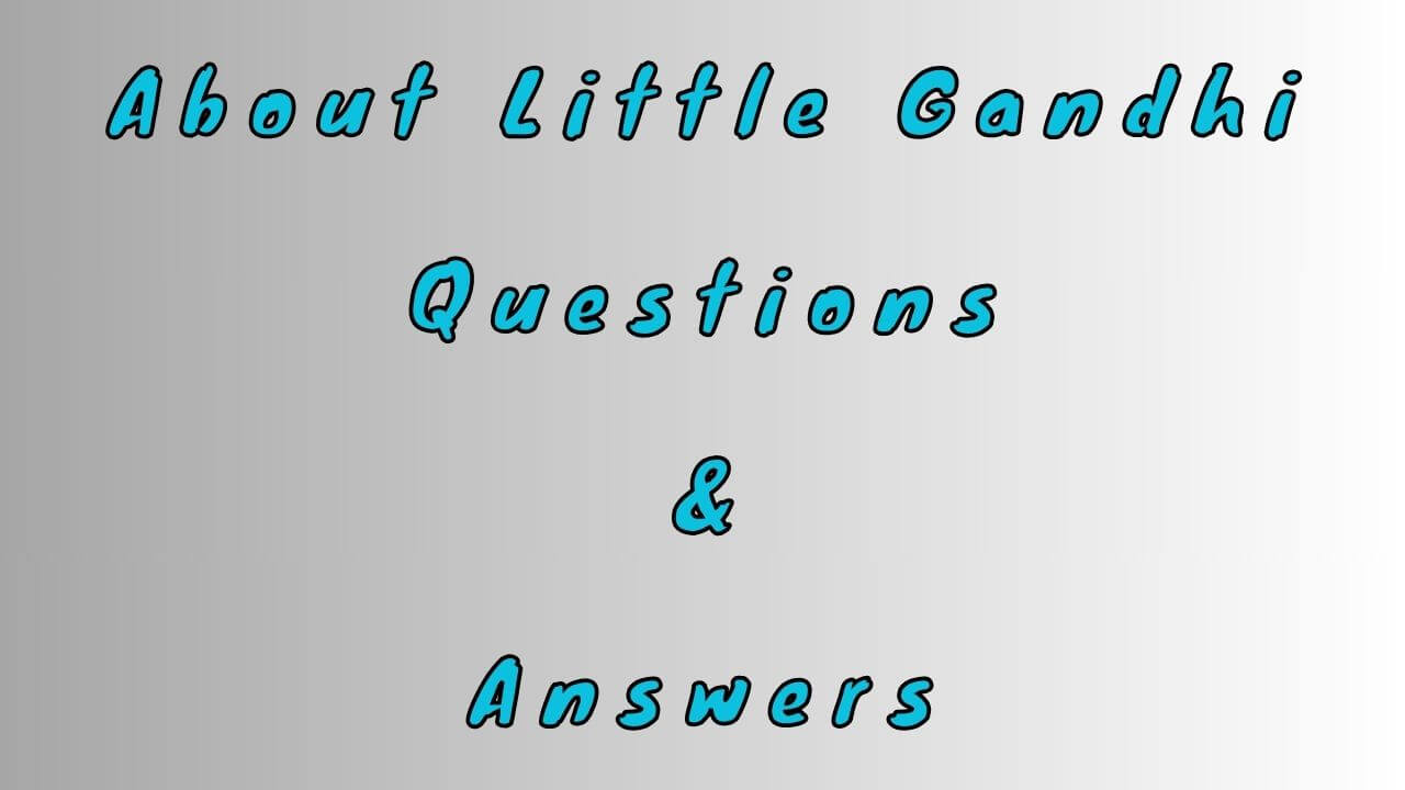 About Little Gandhi Questions & Answers