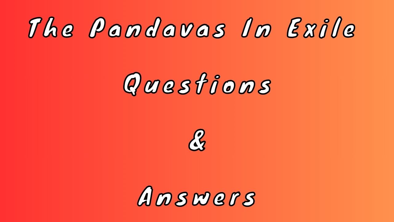 The Pandavas In Exile Questions & Answers